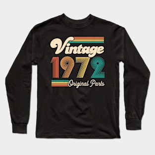 Retro Vintage 1972 Limited Edition 50th Birthday 50 Years Old Gift For Men Women Long Sleeve T-Shirt